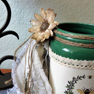 Custom Made Large Vintage Honey Bee Storage Jar Canister