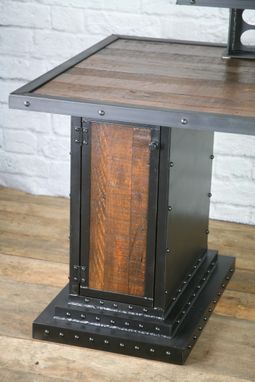Custom Made Modern Industrial Computer Desk, Reclaimed Wood Desk, Work Station, Vintage Desk, Executive Desk