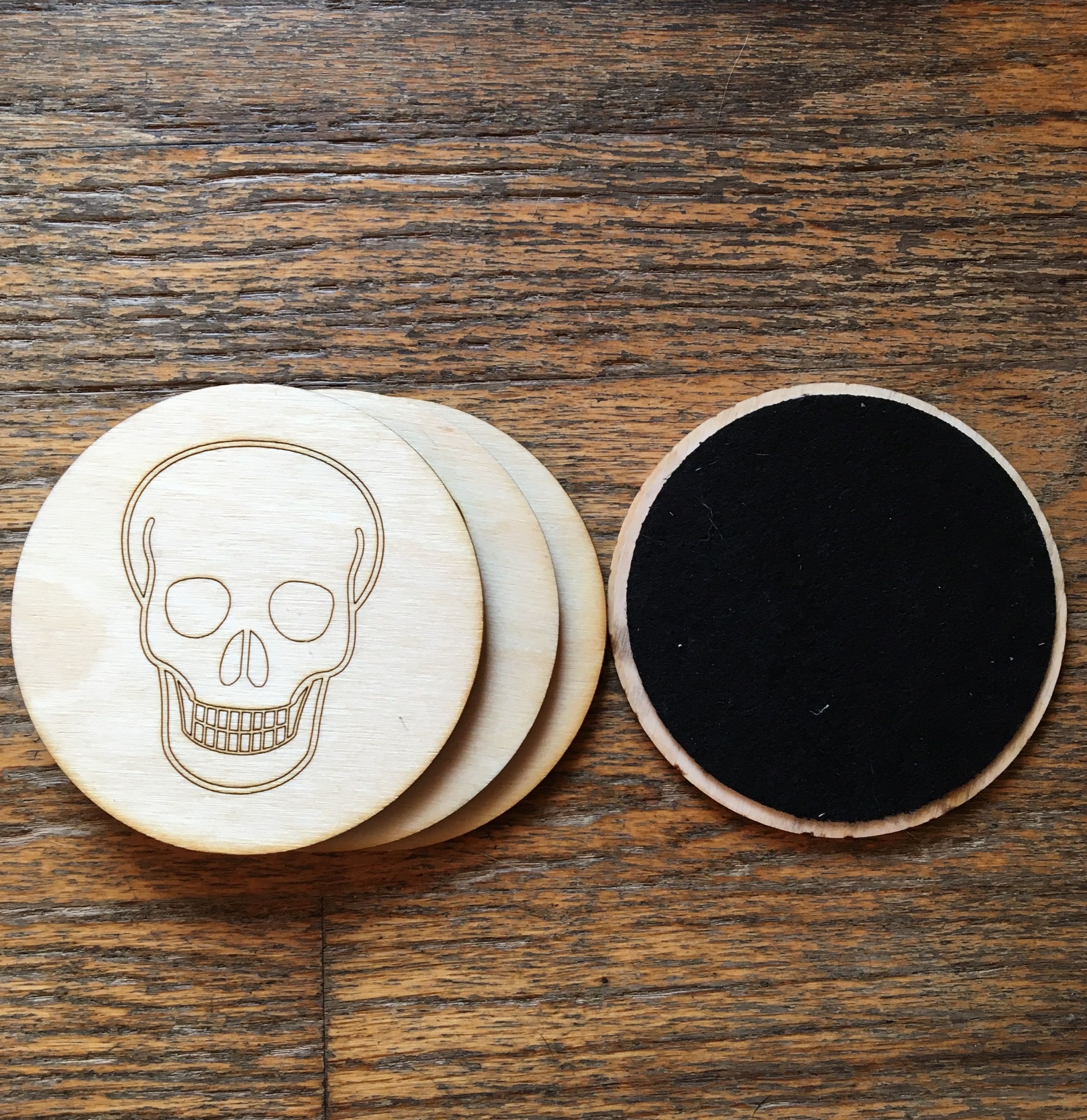 Hand Crafted Laser Cut Customizable Coasters by Huron Studios