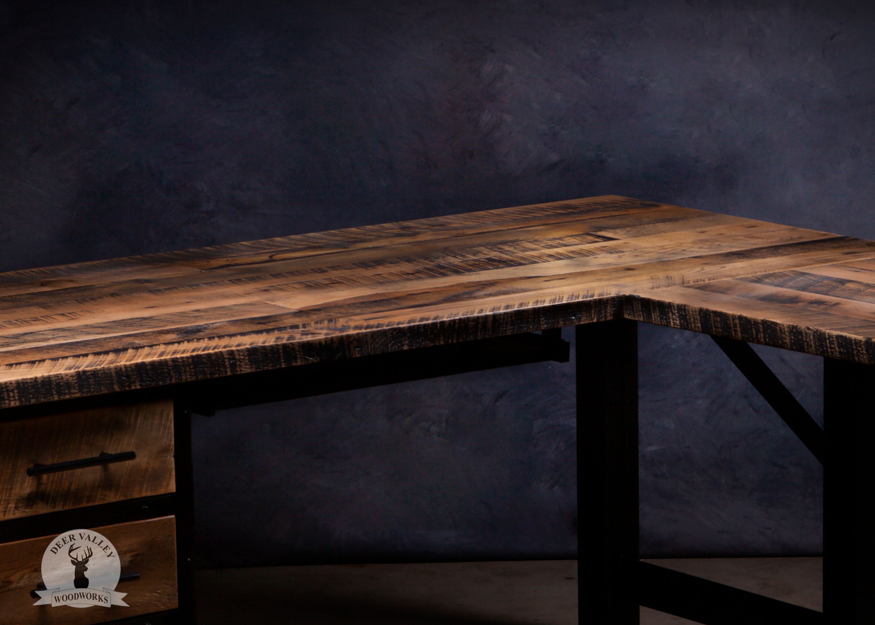 Buy Custom Made Reclaimed Barnwood Desk, Reclaimed Wood Corner Desk, Corner Desk, made to order