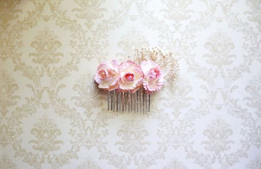 Custom Made Victorian-Inspired Flower Girl Hair Comb With Gypsophila Flowers