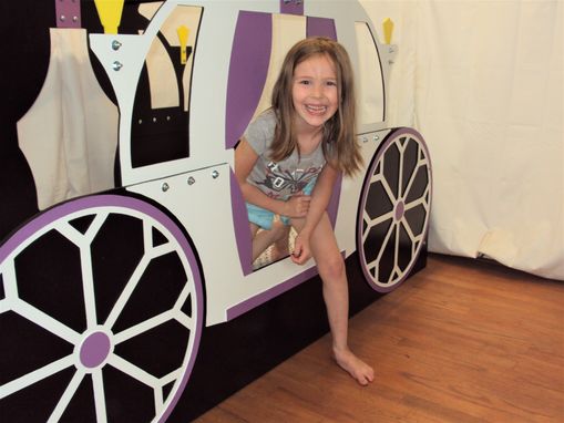 Custom Made Princess Carriage Twin Kids Bed Frame - Handcrafted - Princess Themed Children's Bedroom Furniture