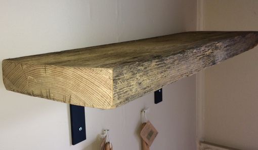 Custom Made Barn Wood Shelf Reclaimed Barn Wood With Industrial Metal L Brackets