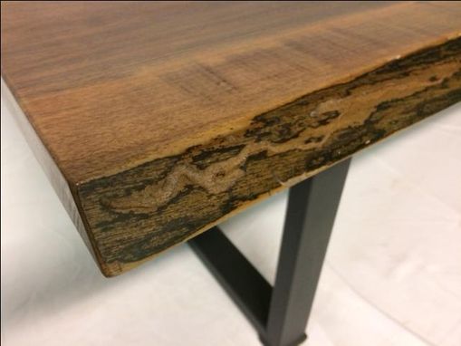 Custom Made Live Edge Black Walnut Bench