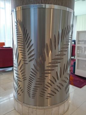 Custom Made Series Of 3 Stainless Steel Column Guards For Yve Hotel In Downtown Miami