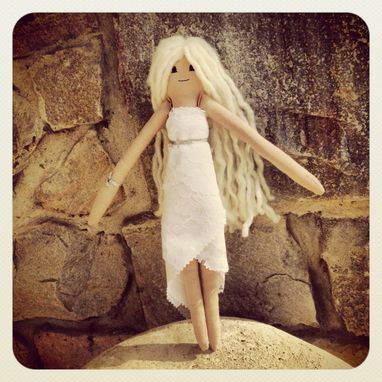 Custom Made Wedding Rag Doll In A Vintage Lace Dress