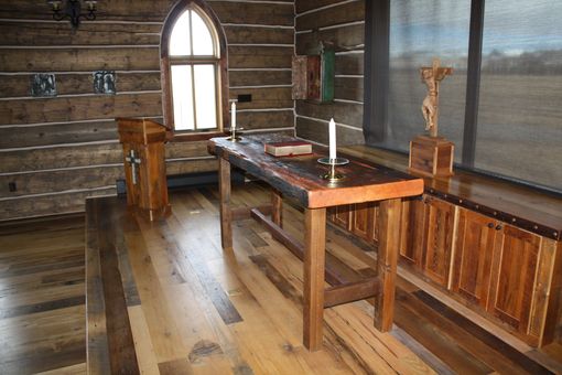 Custom Made Reclaimed Lumber Chapel Alter