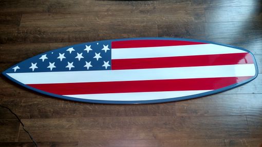 Custom Made Surfboard Wall Art American Flag Or Brazil Flag