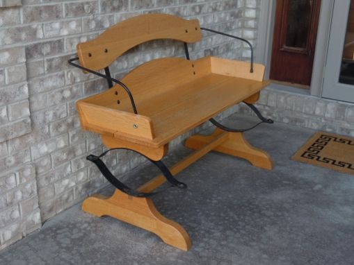 Custom Made Buckboard Bench