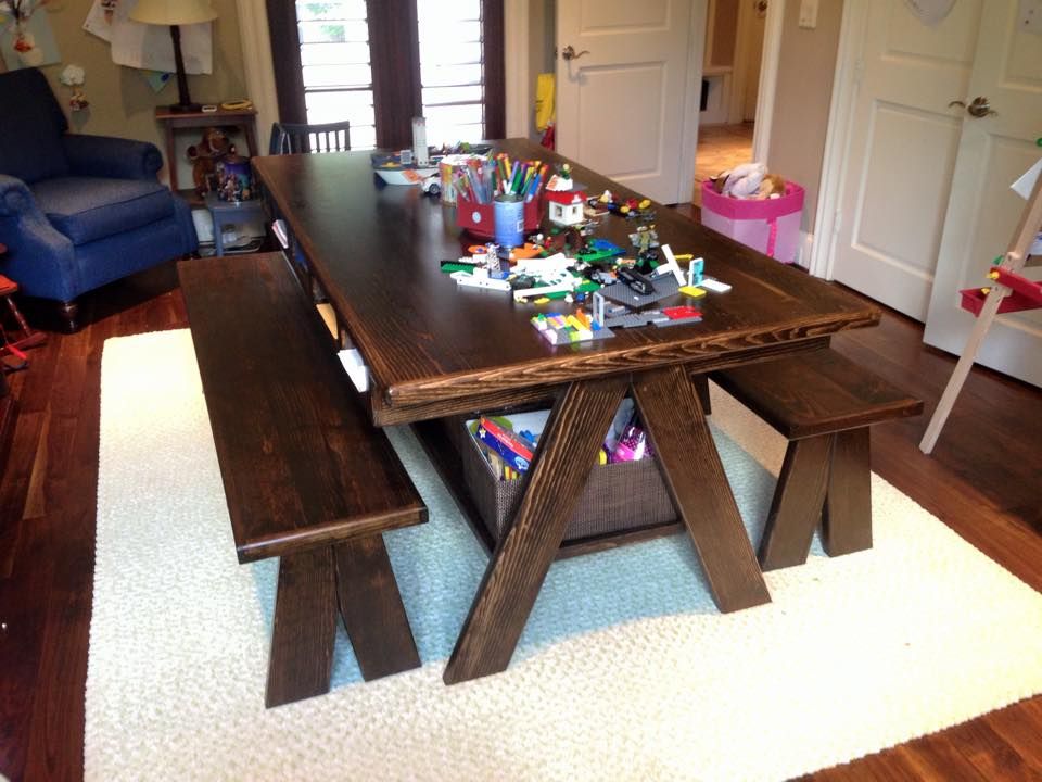 Handmade Toddler & Childrens Table, Real Wood, Farmhouse, Rustic