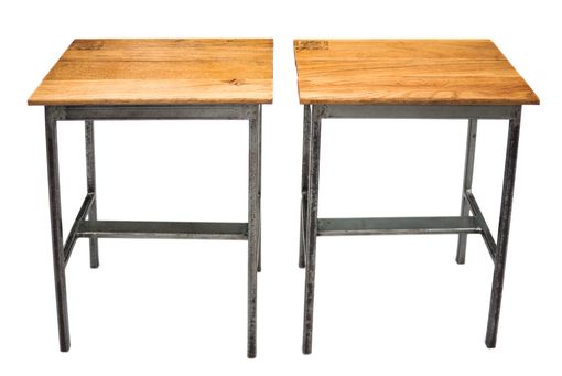 Custom Made Oak Top End Tables