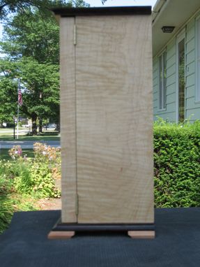 Custom Made Custom Figure Maple And Walnut Jewerly Cabinet