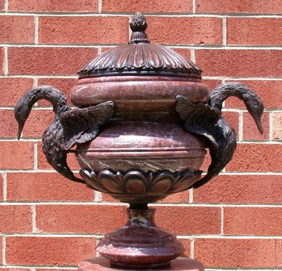 Custom Made Red Marble Urn Collection