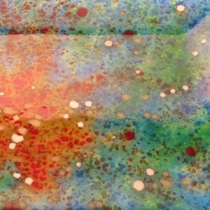 Custom Made Nebula Square Fused Glass Plate