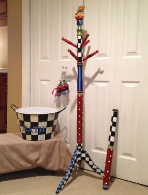 Custom Made Custom -Personalized - Painted To Suit - Hand Painted Coat Rack Clothes Tree Childrens Adult