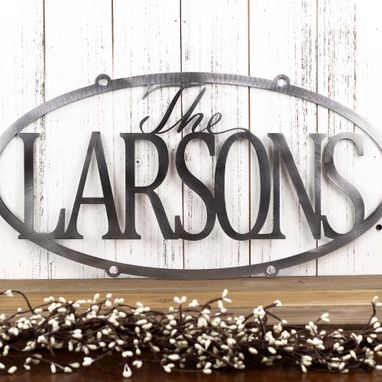 Custom Made Custom Family Last Name Metal Sign, Metal Wall Art, Outdoor Sign, Custom Name Sign
