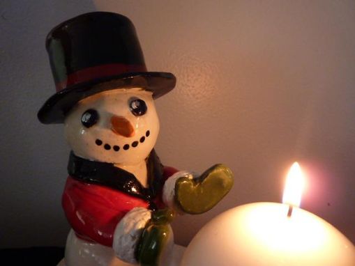 Custom Made Frosty Candle Holder