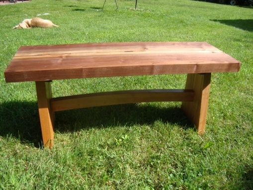 Handmade Live Edge Asian Style Garden Bench by Uncommon 