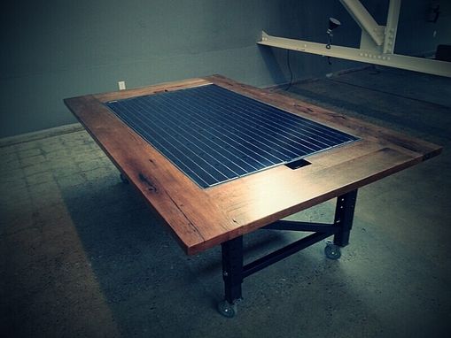 Custom Made Solar Panel Oak Conference Table
