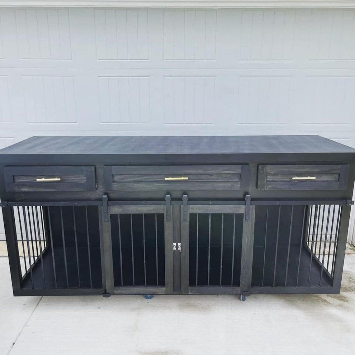 Buy Handmade Dog Crate Furniture, Personalized Dog Kennel, Custom Dog House, Indoor Dog House