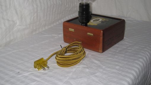 Custom Made Cigar Box Desk Lamp: Onyx Reserve