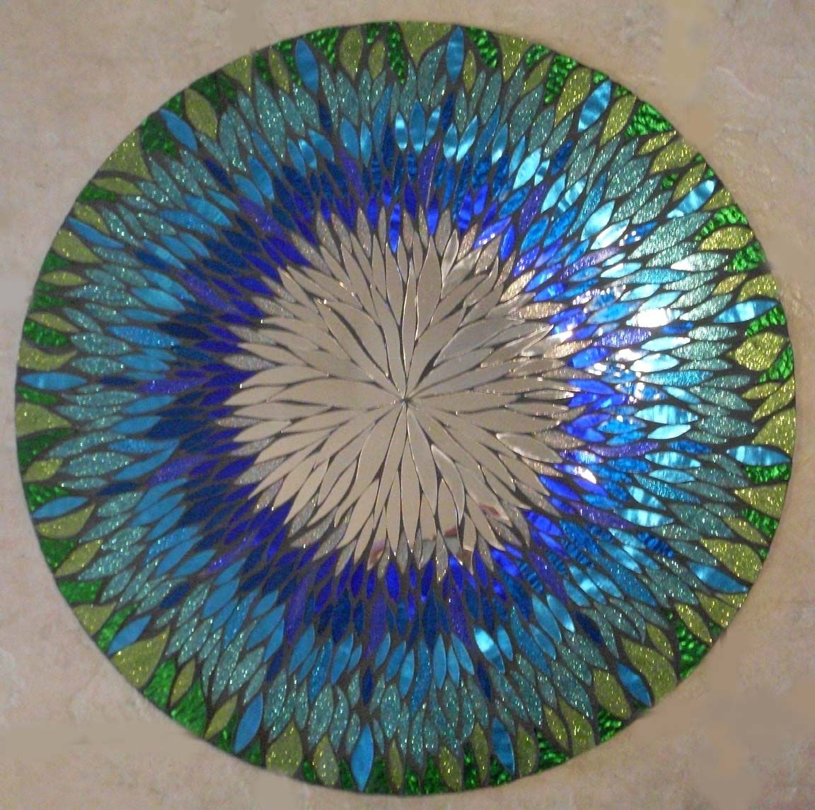 Custom Made Mosaic Stained Glass Mirror by Sol Sister Designs