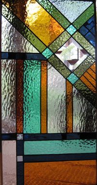 Custom Made Southwest Style Stained Glass Panel