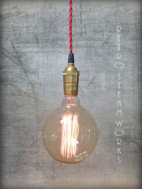 Custom Made Bare Edison Bulb Industrial Loft Pendant Light Plug In Or Hardwired