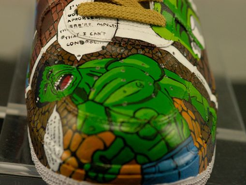 Custom Made Hulk Hand Painted Shoes/ Comic Shoes/Incredible Hulk Shoes