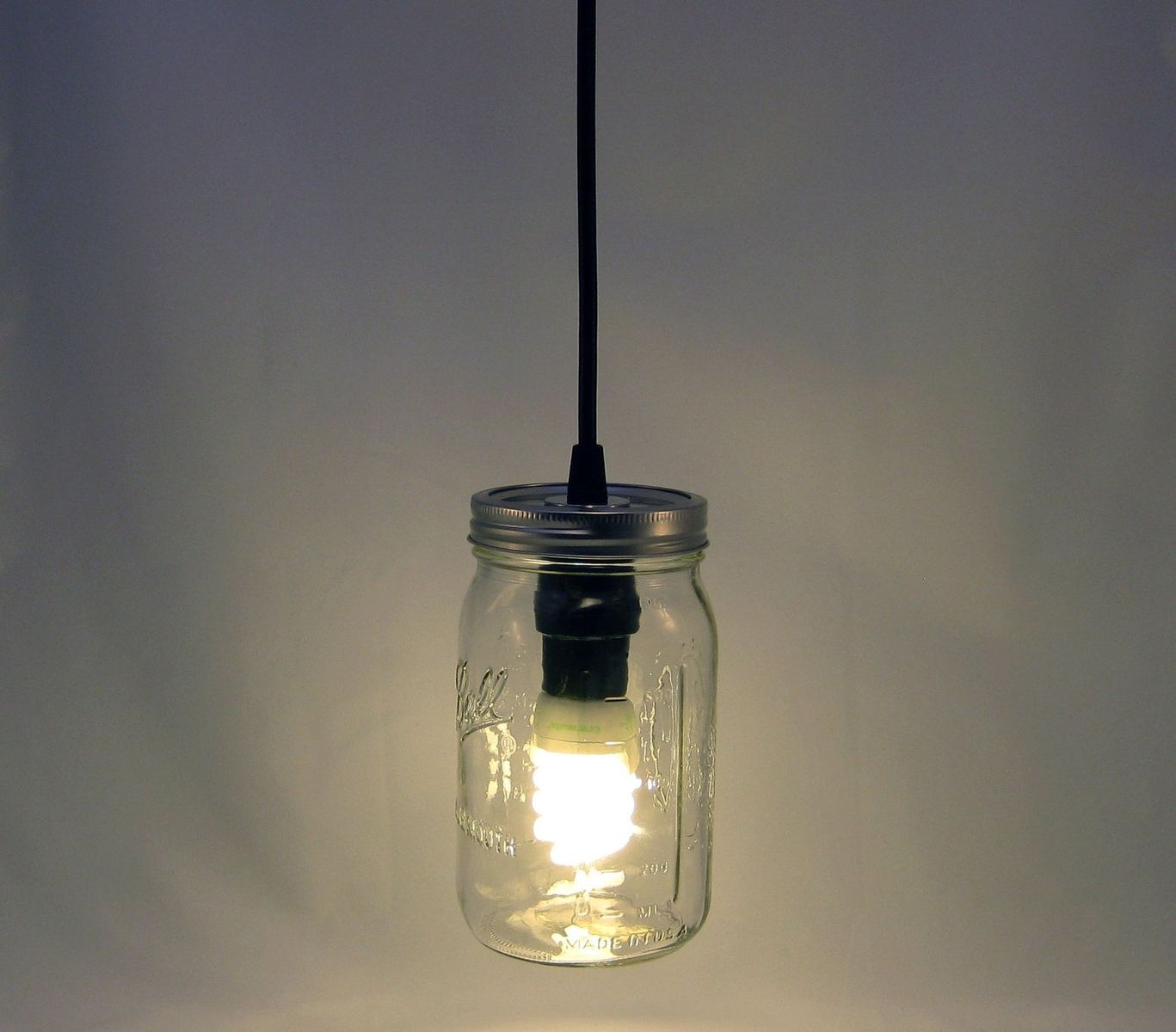 Hand Crafted Ball Mason Jar Hanging Pendant Light - Bmql-Svt by Milton 