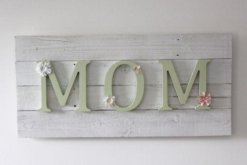 Custom Made 30" Wood Letter "Mom" Panel