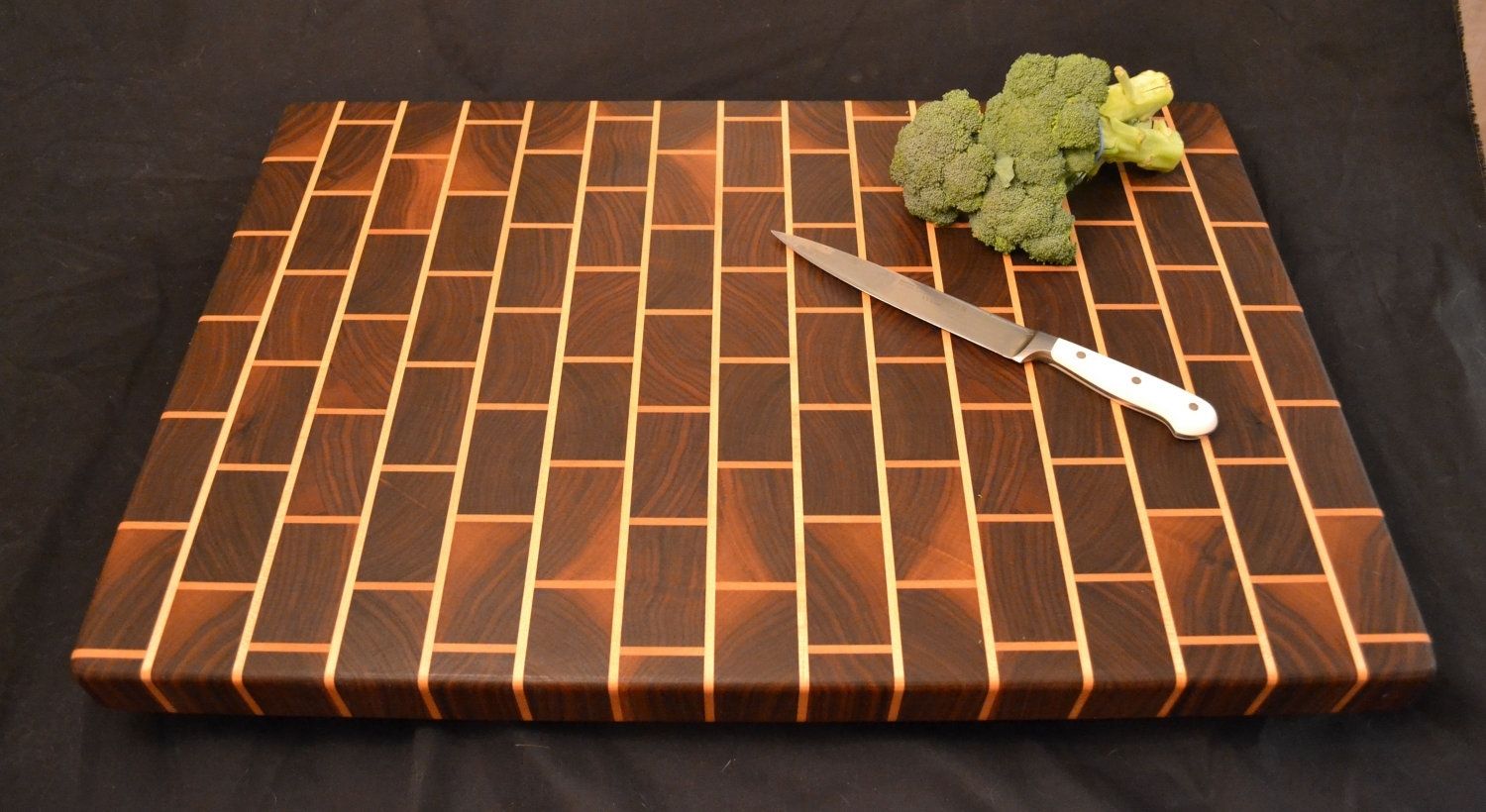 Buy Handmade American Cherry And Black Walnut End Grain Cutting Board Made To Order From Magnolia 