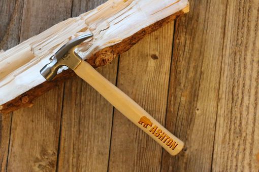 Custom Made Custom Engraved Wood Hammer --Hammer - Ashton Bear