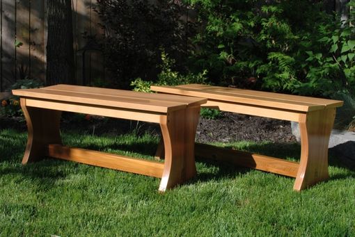 Custom Made Outdoor Cedar Garden Benches