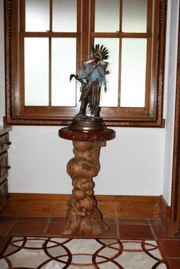 Custom Made American Horse, Art Sculpture Pedestal Table