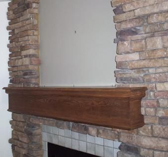 Custom Made Fireplace Mantle In Oak