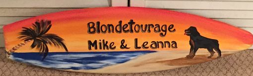 Custom Made 5ft Exterior Wood Surfboard Tiki Bar Beach Hand Painted Wall Sign Personalized Free