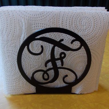 Custom Made Personalized Fancy Monogram Napkin Or Letter Holder