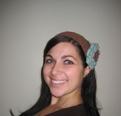 Custom Made Chic Crocheted Flower Headband, You Choose The Color