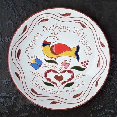 Custom Made #12-Personalized Pennsylvania Dutch Birth Plate