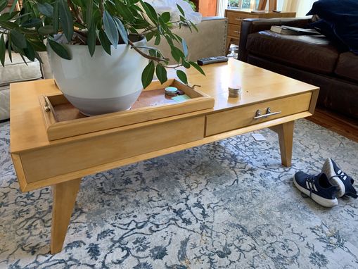 Custom Made Hemlock Coffee Table - Two Drawers