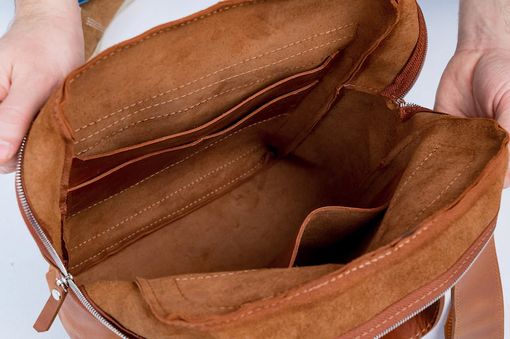 Custom Made Laptop Backpack, Leather Backpack, Big Leather Backpack,