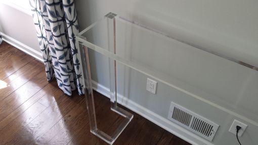 Custom Made Console Table - 1" Slab Top With Open Frame Base
