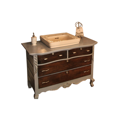 Custom Reclaimed Bathroom Vanity With 1950s Cast Iron ...