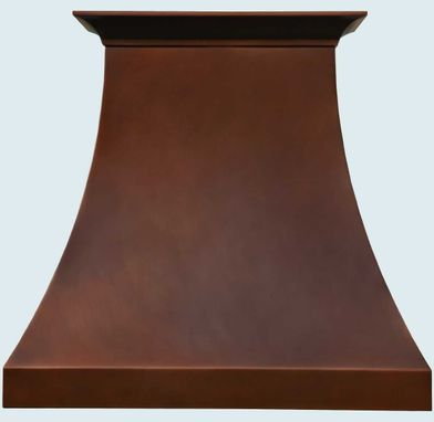Custom Made Copper Range Hood With Dark Patina