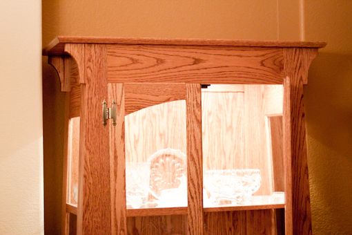 Custom Made Oak China Cabinet