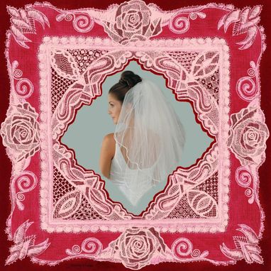 Custom Made Hand-Drawn Lace Photo Matting For Wedding And Special Photos
