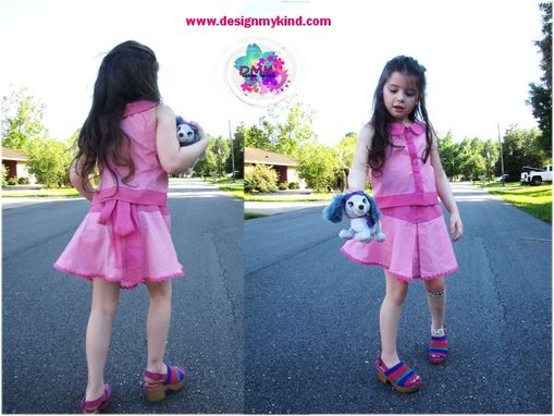 Custom Made Gingham Toddlers & Girls Boutique Blouse & Skirt Set Or Separates