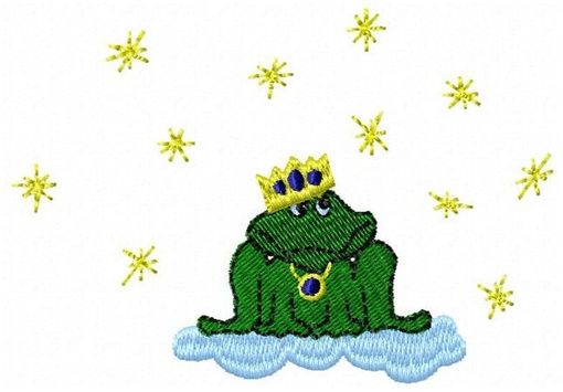 Custom Made Prince Frog Embroidery Design