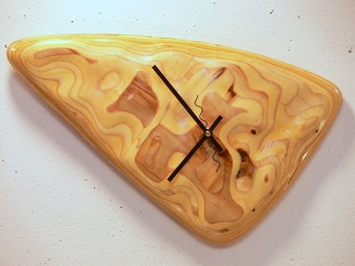 Custom Made Triangle Wood Clock